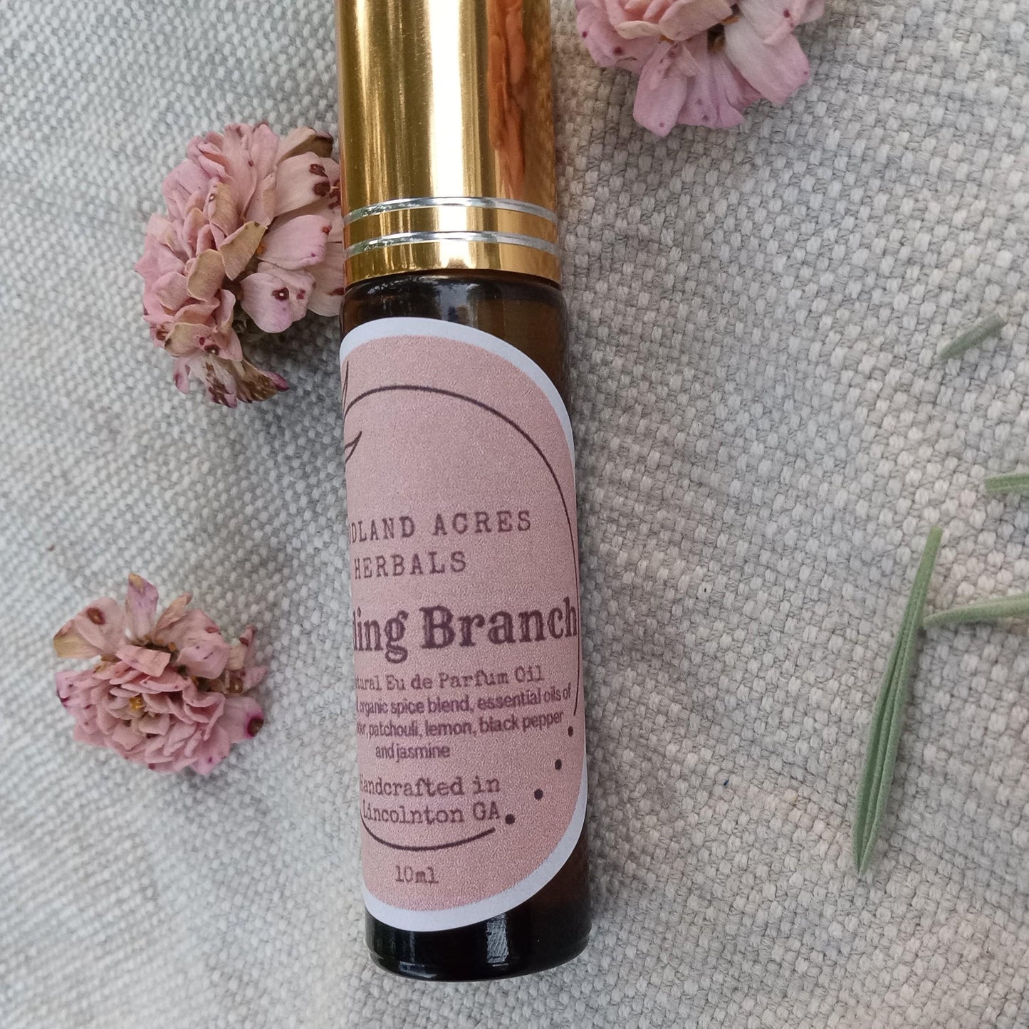 Budding Branch - Lavender Perfume Oil Roll-On with Patchouli & Clove Oil - Natural Fragrance Gift for Her - Aromatherapy Roller - Body Oil