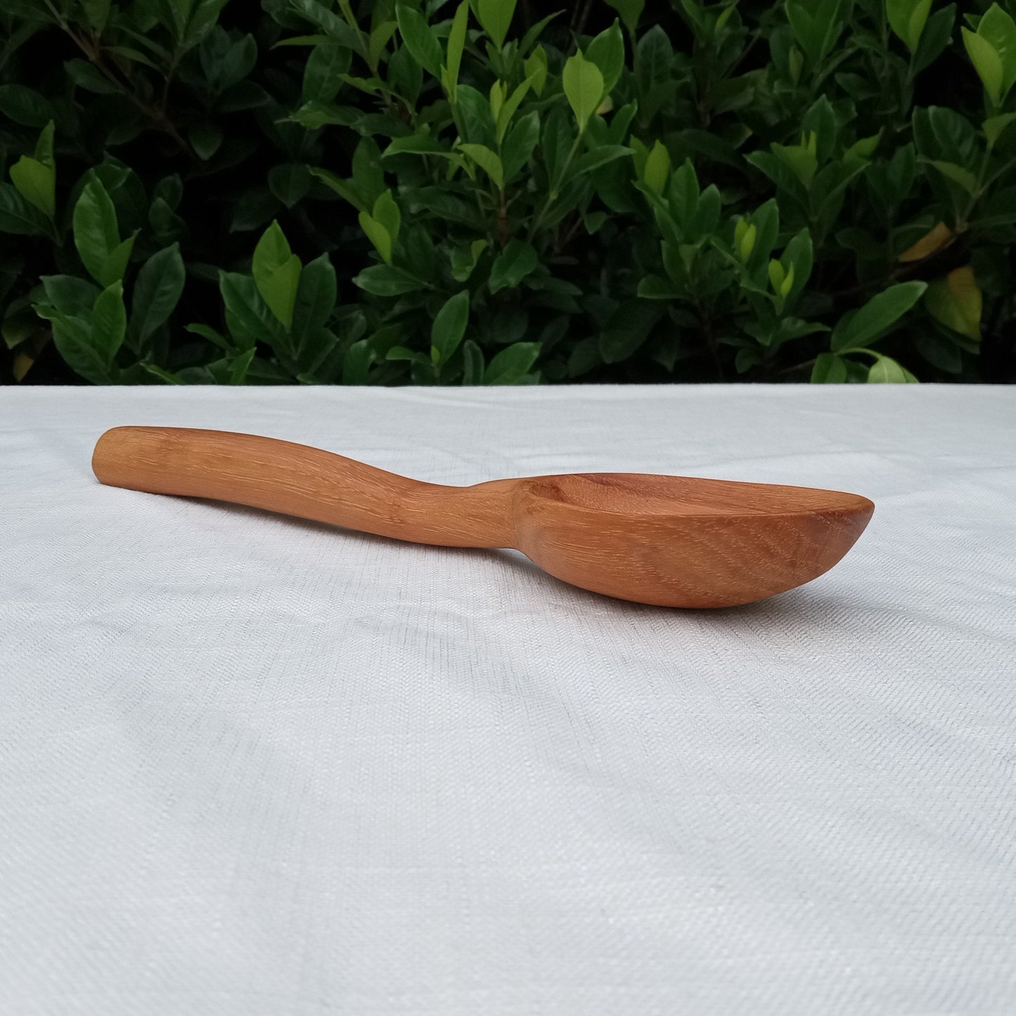 Hand Carved Wooden Mixing Spoon - Stout Curvy Handled Serving Spoon - Unique Handmade Gifts for the Chef - OOAK Decorative Kitchen Essential