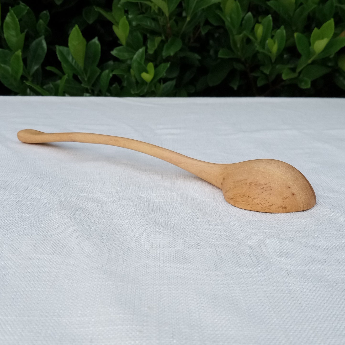 Pecan Wood Spoon - Small Wooden Serving Scoop - Handmade Spoon with Curved Handle - Kitchen Utensils - Serve Ware Gift for the Cook under 30