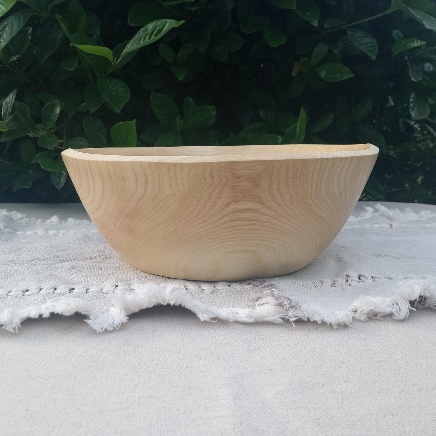 Turned Hackberry Wood Salad Bowl - 10" Handcrafted Wooden Bowl - Wood Kitchen Decor - Unique Wedding Gifts - Housewarming Gift for Couple