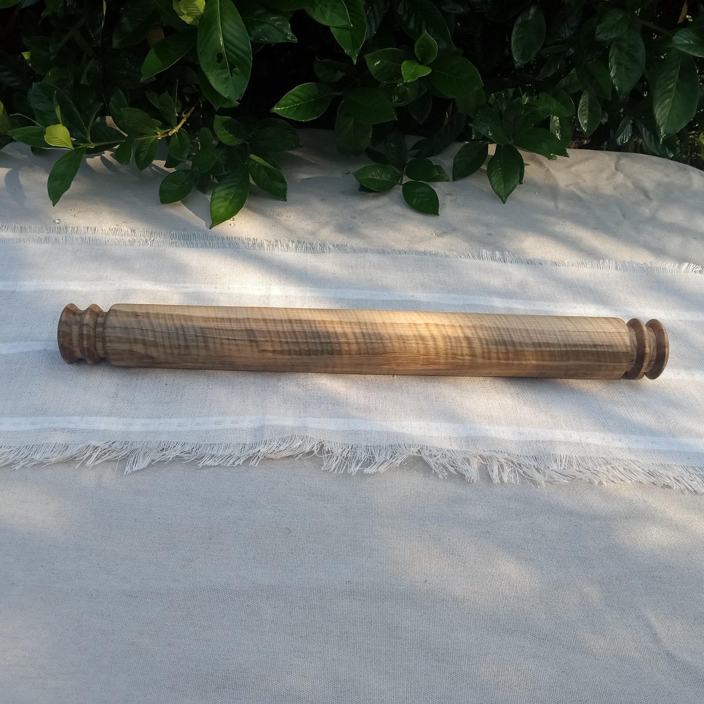 Wooden Rolling Pin Turned from Highly Figured Curly Maple Wood - Chef Gifts - For the Baker - Functional Kitchen Wall Decor - Farmhouse