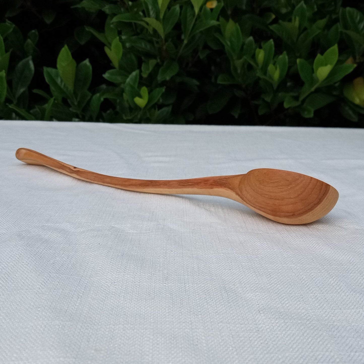 Pecan Wood Spoon - Small Wooden Serving Scoop - Handmade Spoon with Curved Handle - Kitchen Utensils - Serve Ware Gift for the Cook under 30