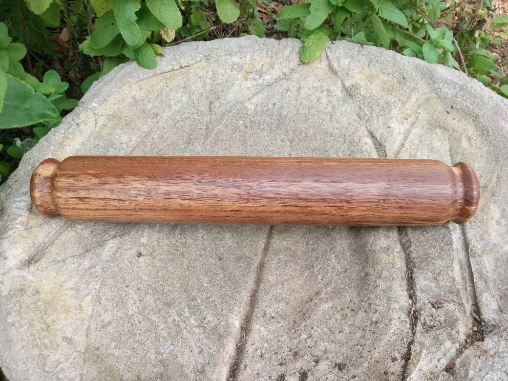 Wooden Rolling Pin - Figured Pecan Wood Roller - For the Baker - Chef Gifts - Thick Wooden Pastry Roller - Functional Kitchen Wall Decor