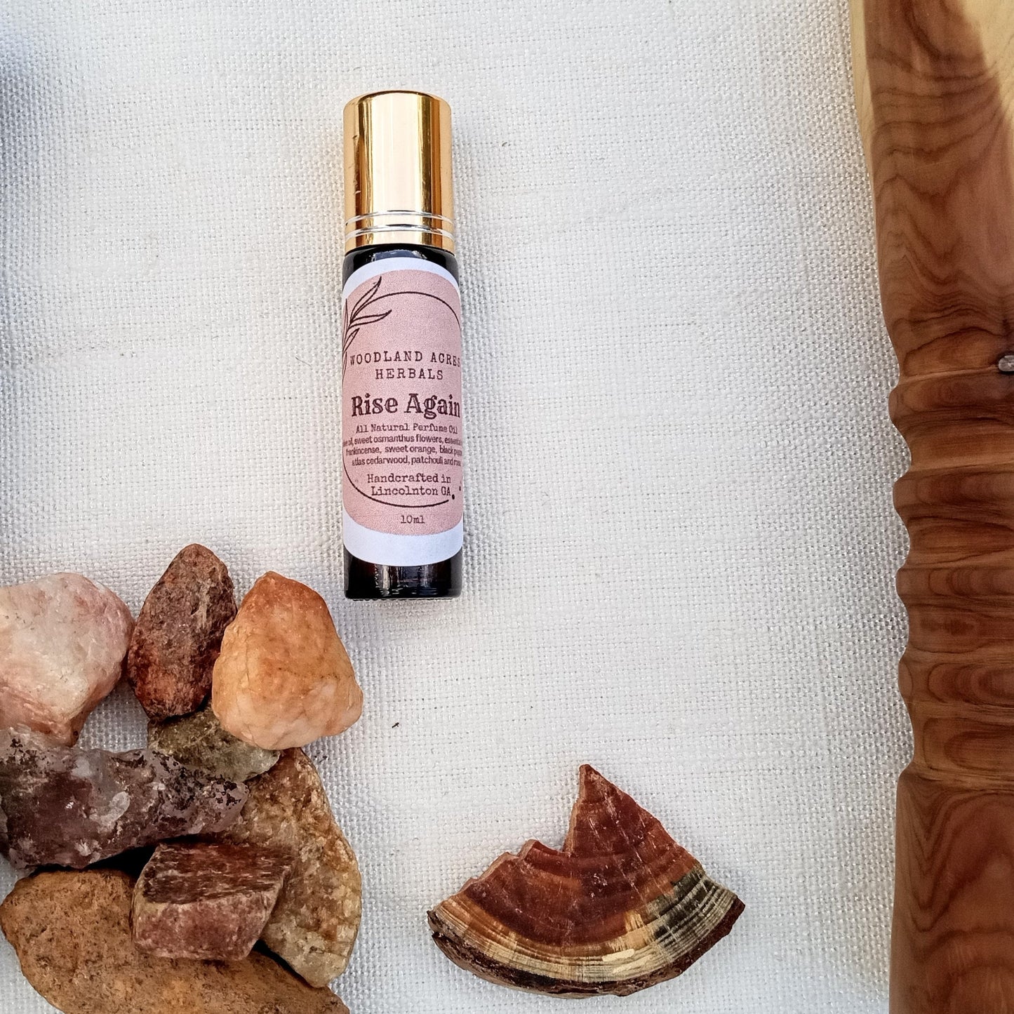 Rise Again - Frankincense Perfume Roller with Cedarwood & Orange Essential Oil - Scented Vegan Body Oil Roll-On - Fragrance Gift for Her