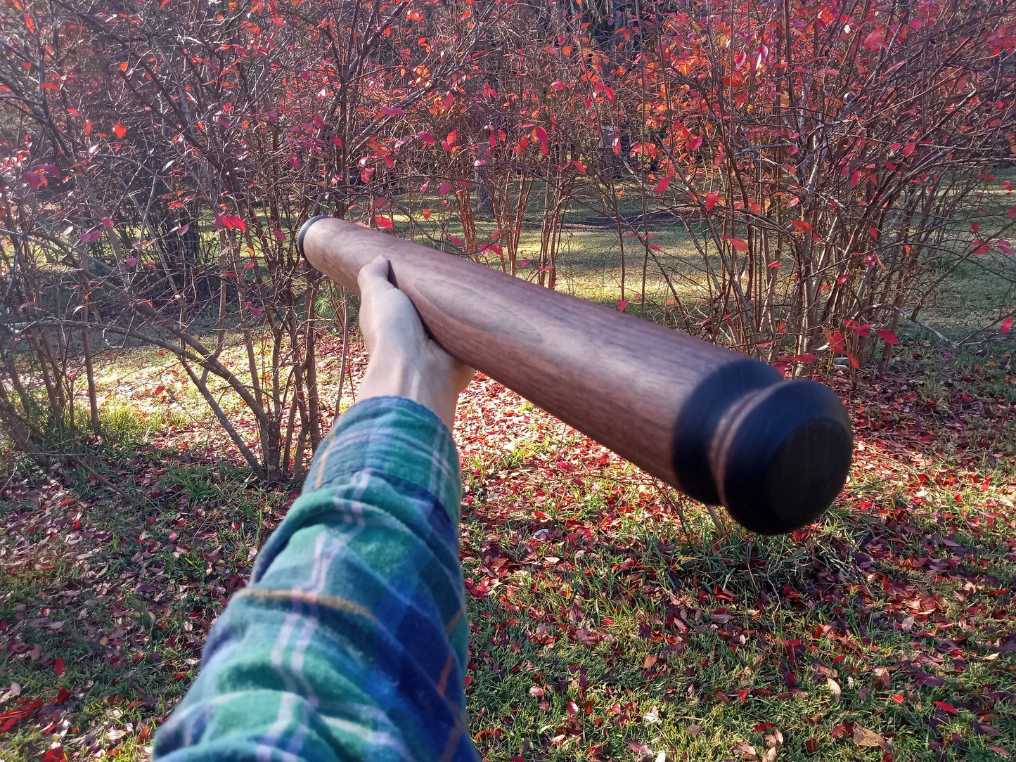 Wooden Rolling Pin Turned from Black Walnut Wood - Gifts for the Baker - Handmade Blunt End Pastry Roller - Functional Kitchen Wall Decor