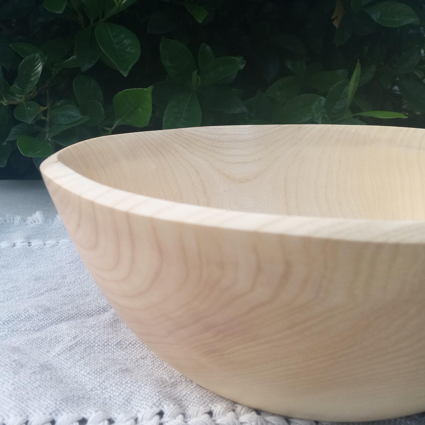 Turned Hackberry Wood Salad Bowl - 10" Handcrafted Wooden Bowl - Wood Kitchen Decor - Unique Wedding Gifts - Housewarming Gift for Couple