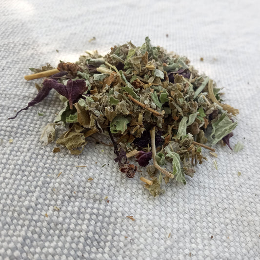 Iron Rich Organic Herbal Tea Blend with Raspberry Leaf, Catnip & Purple Basil - Loose Leaf Herbs for Infusing