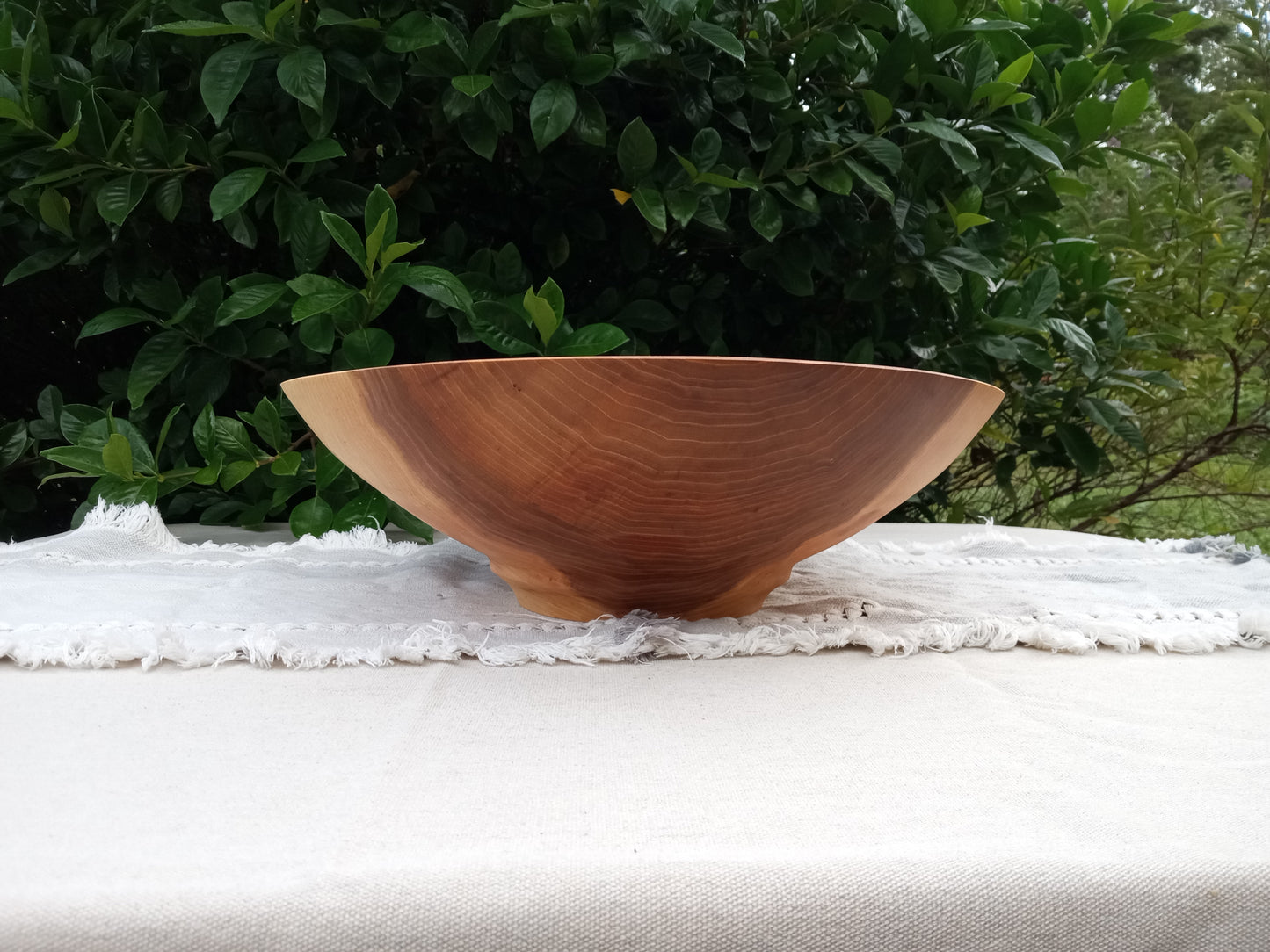 16" Natural Edge Wooden Salad Bowl - Handmade Elm Wood Bowl - Unique Wooden Serving Bowl for the Kitchen - Gift for Her