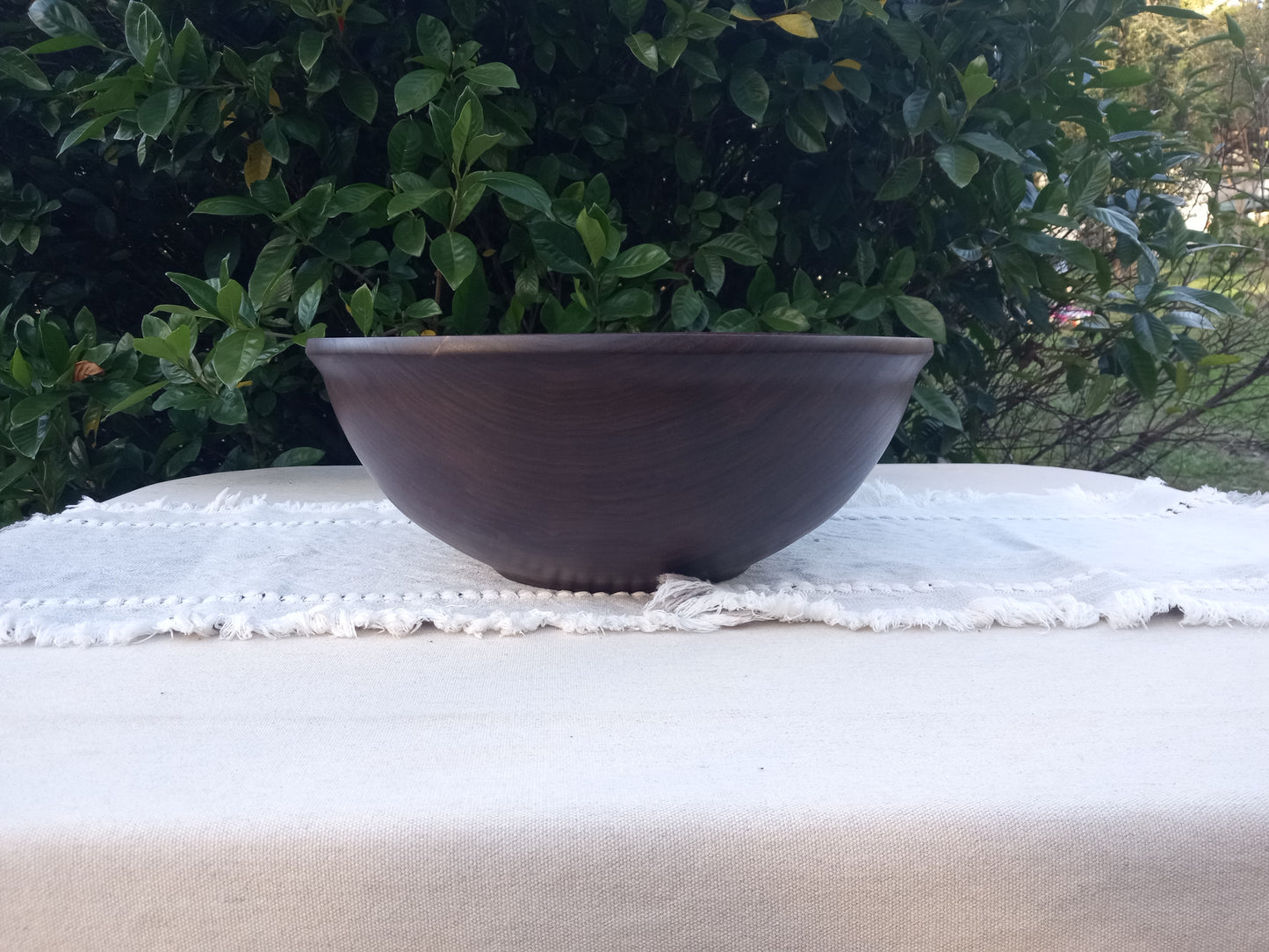 15" Black Walnut Wood Salad Bowl - Handcrafted Wooden Serving Bowl - Unique Kitchen Gifts for Women