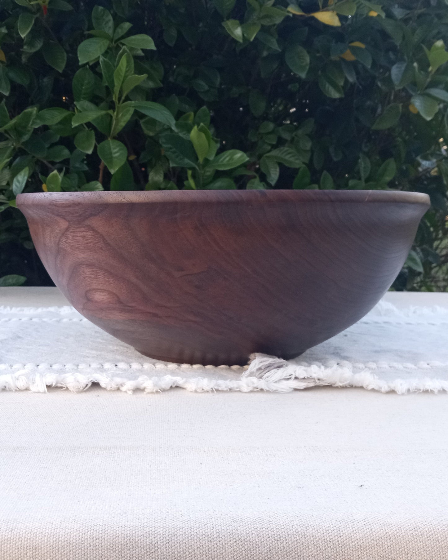 15" Black Walnut Wood Salad Bowl - Handcrafted Wooden Serving Bowl - Unique Kitchen Gifts for Women