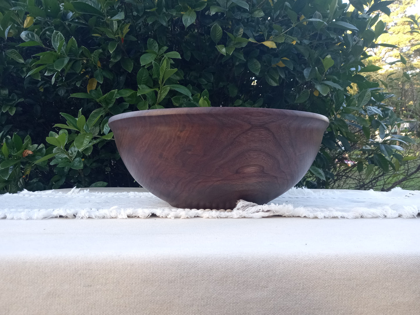 15" Black Walnut Wood Salad Bowl - Handcrafted Wooden Serving Bowl - Unique Kitchen Gifts for Women