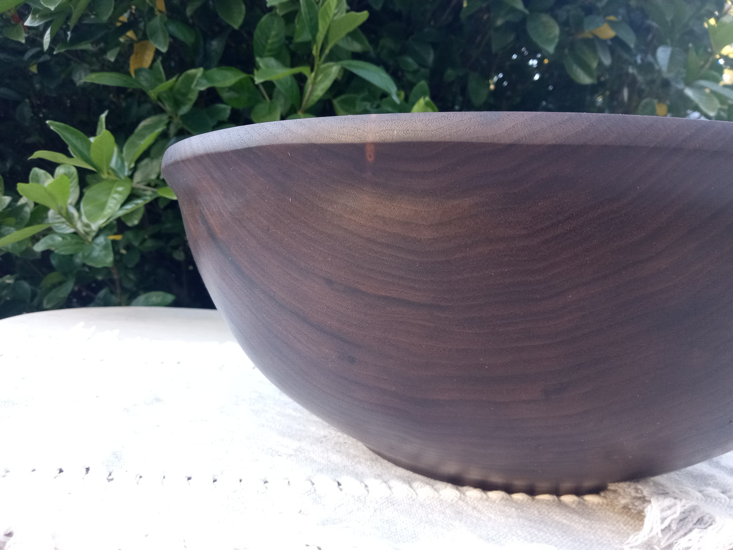 15" Black Walnut Wood Salad Bowl - Handcrafted Wooden Serving Bowl - Unique Kitchen Gifts for Women