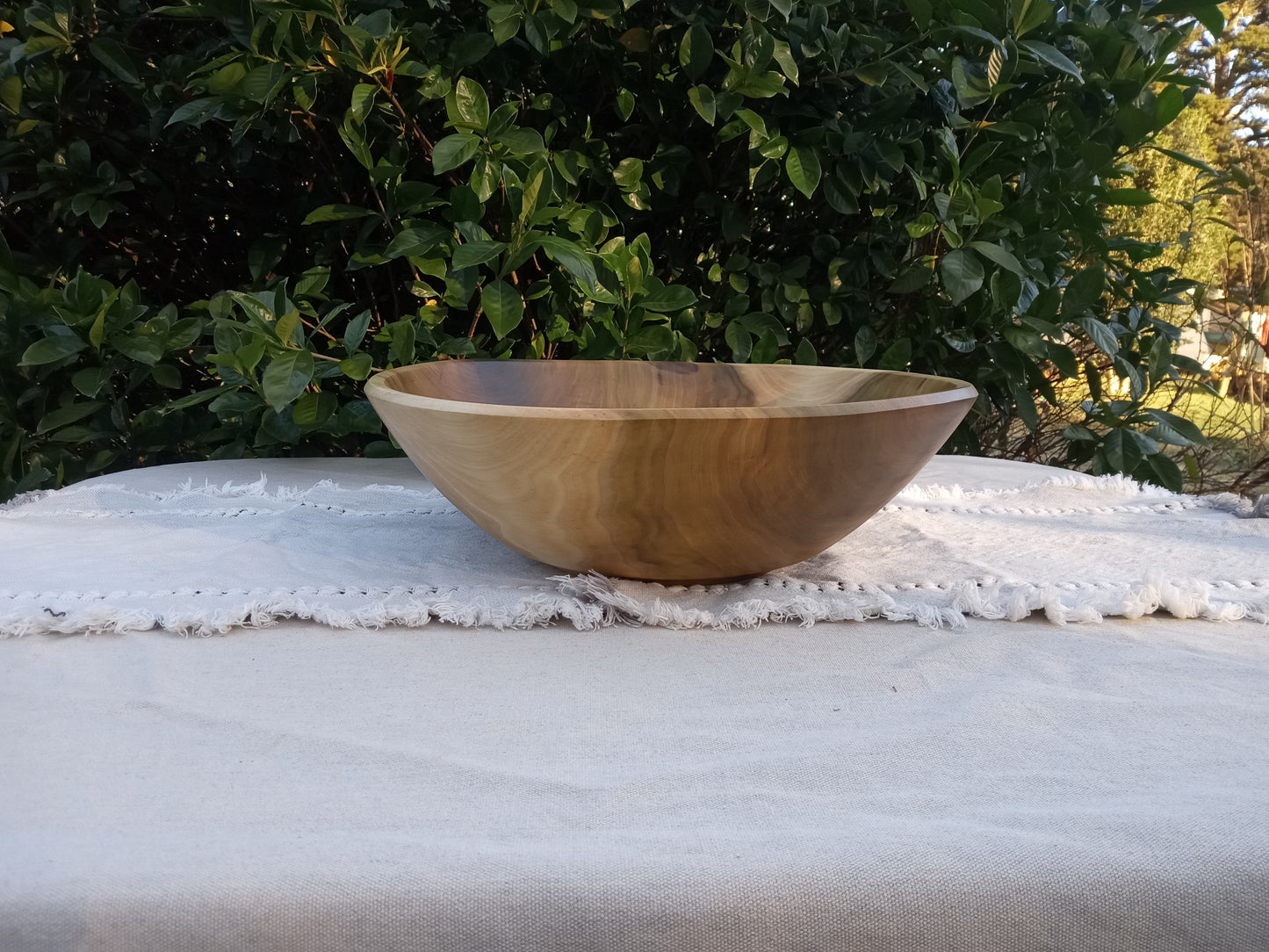 Large 15" Wood Salad Bowl - Handmade Tulip Tree Serving Bowl - Food Safe Wooden Bowl - Kitchen Gifts for Her