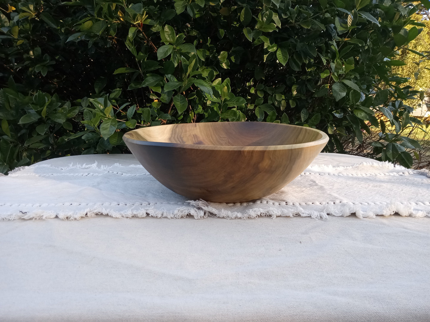 Large 15" Wood Salad Bowl - Handmade Tulip Tree Serving Bowl - Food Safe Wooden Bowl - Kitchen Gifts for Her