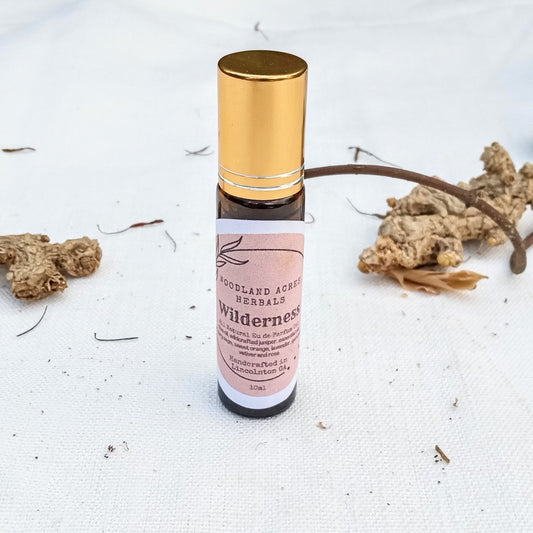 Wilderness - Geranium Essential Oil Perfume Roll-On with Orange & Clary Sage for Women  - Natural Scented Body Oil Roller - Fragrance Gifts