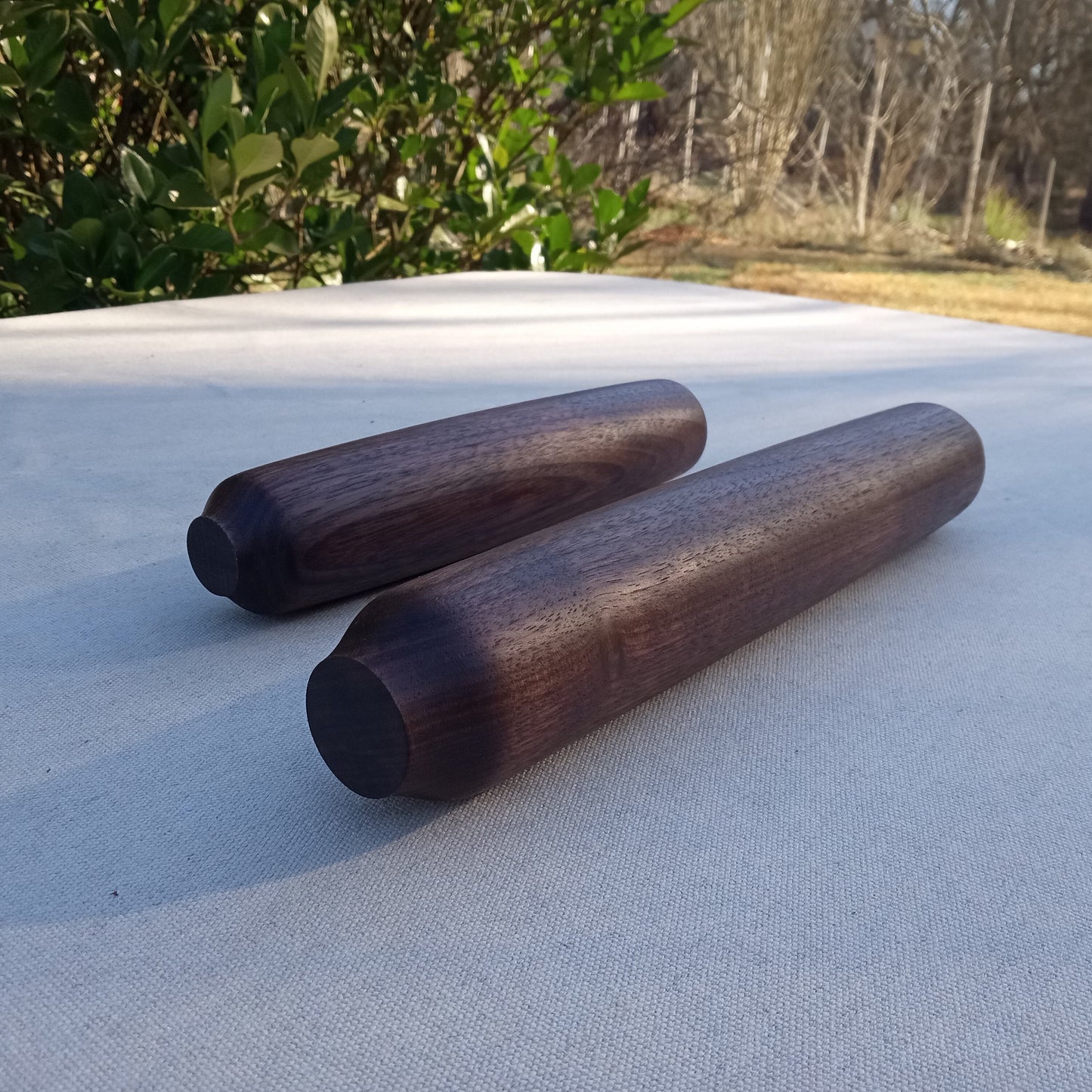 Handmade Black Walnut Wood Rolling Pins - Blunt Ended Mini Wooden Pastry Roller for the Bakery - Handcrafted Essential Gifts for the Cook