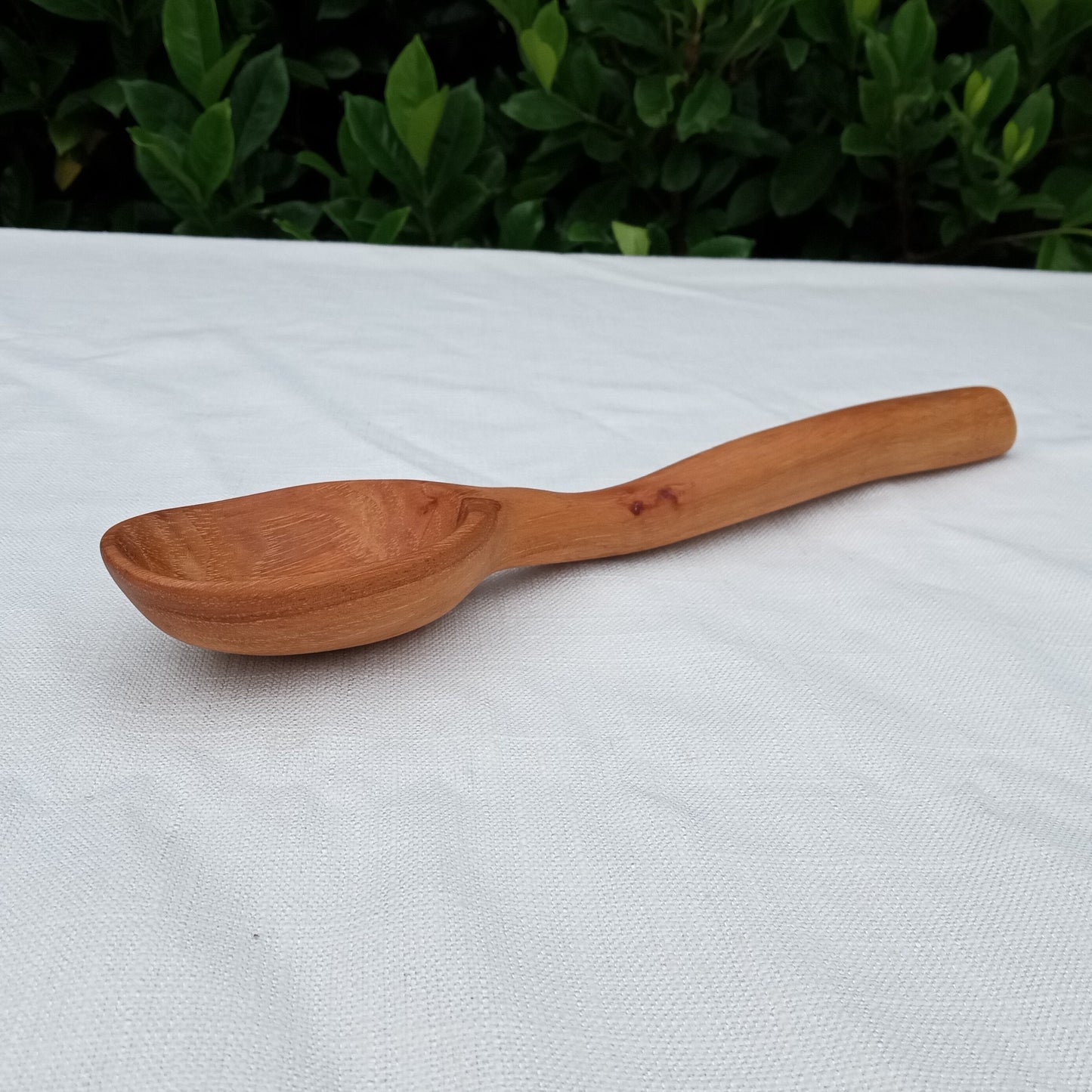 Hand Carved Wooden Mixing Spoon - Stout Curvy Handled Serving Spoon - Unique Handmade Gifts for the Chef - OOAK Decorative Kitchen Essential