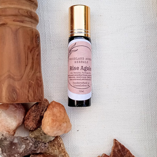 Rise Again - Frankincense Perfume Roller with Cedarwood & Orange Essential Oil - Scented Vegan Body Oil Roll-On - Fragrance Gift for Her