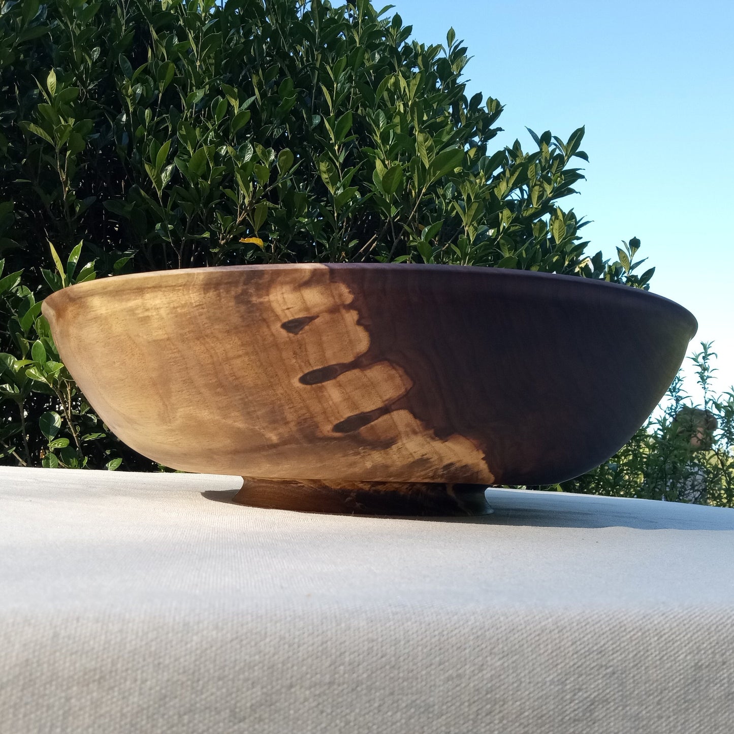 Extra-Large 20" Black Walnut Wood Salad Bowl - Unique Handmade Wooden Serving Bowl - Rare Turned Wood Centerpiece - Oversized OOAK Wood Bowl