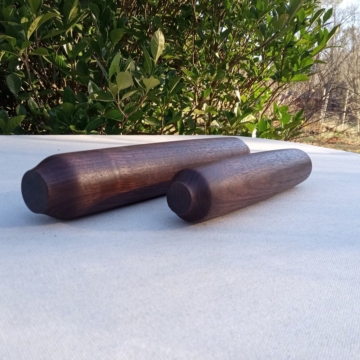 Handmade Black Walnut Wood Rolling Pins - Blunt Ended Mini Wooden Pastry Roller for the Bakery - Handcrafted Essential Gifts for the Cook