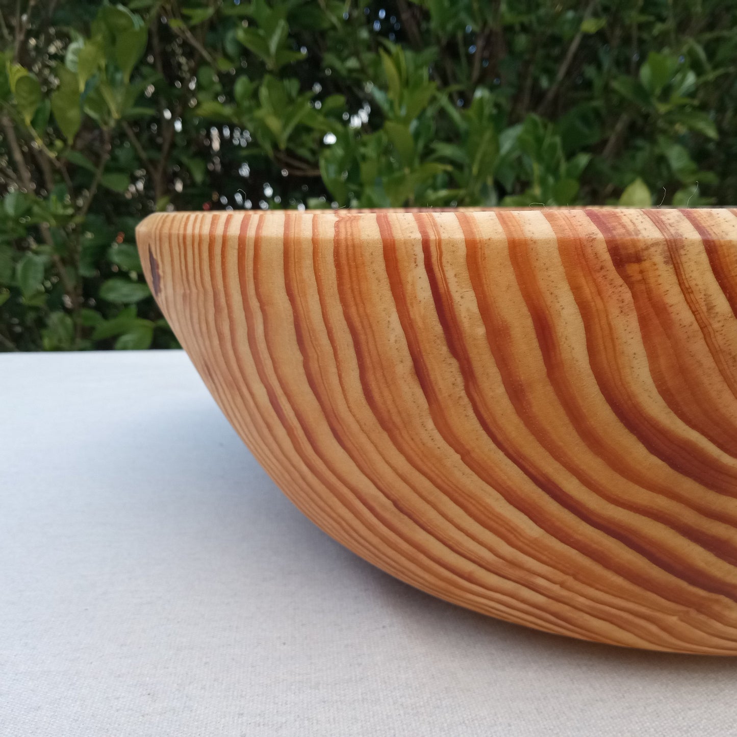 16" Pine Wood Salad Bowl - Country Kitchen Decor - Turned Wood Bowls for Serving - Handmade Wooden Serveware - Birthday Gift for Home