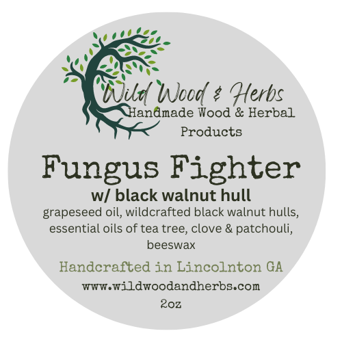 Black Walnut Hull Salve with Tea Tree & Patchouli - Herbal Foot and Toenail Ointment for Athletes and Carpenters - Fungus Fighter Balm